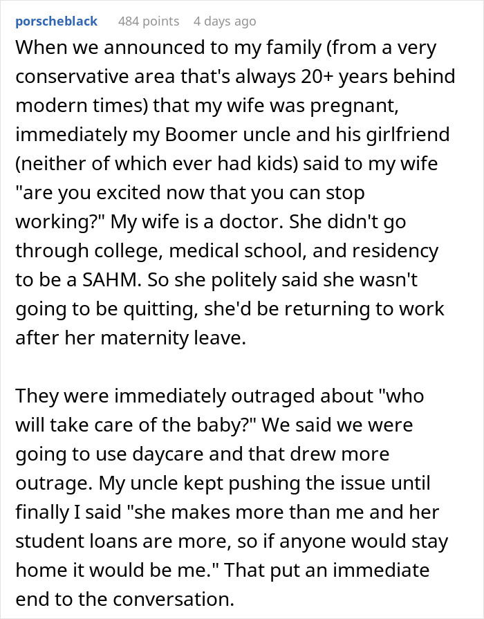 “It Must Be Mommy’s Day Off”: Man Lies About His Wife Being Dead In Response To Boomer’s Comment “It Must Be Mommy’s Day Off”: Man Lies About His Wife Being Dead In Response To Boomer’s Comment