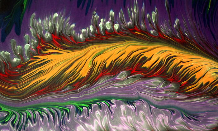 Exploring Contrasts: Black, White & A Hint Of Rainbow, Here’s My Modular Split Cup Acrylic Pour Exploring Contrasts: Black, White & A Hint Of Rainbow, Here’s My Modular Split Cup Acrylic Pour