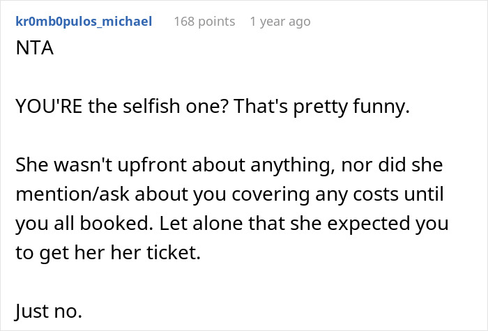 Internet Gives Unemployed Woman A Reality Check After She Expects Friends To Buy Her A Trip