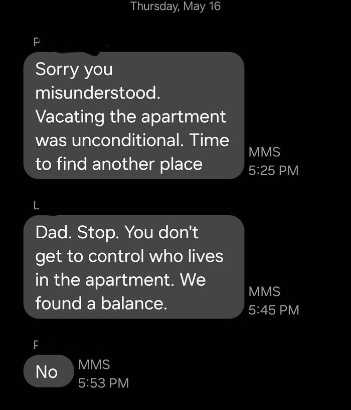 Appalling Texts Sent By Helicopter Parents Who Tried Controlling Adult Kids’ Life (30 Examples) Appalling Texts Sent By Helicopter Parents Who Tried Controlling Adult Kids’ Life (30 Examples)