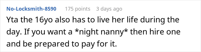 “You Get What You Pay For”: Dad Dragged For Expecting A 16 Y.O. Babysitter To Be Awake All Night “You Get What You Pay For”: Dad Dragged For Expecting A 16 Y.O. Babysitter To Be Awake All Night