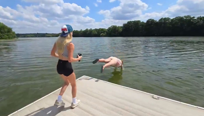 “The Lady Wanted To Swim”: Kick Streamer Under Fire After Paying Non-Swimmer To Jump Into Lake “The Lady Wanted To Swim”: Kick Streamer Under Fire After Paying Non-Swimmer To Jump Into Lake