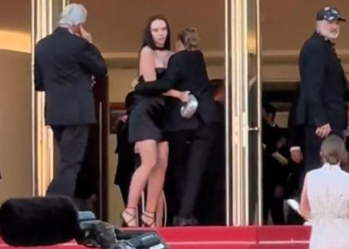 Internet Calls It “Assault” After Cannes Security Was Filmed Blocking Fourth Celebrity On Red Carpet Internet Calls It “Assault” After Cannes Security Was Filmed Blocking Fourth Celebrity On Red Carpet