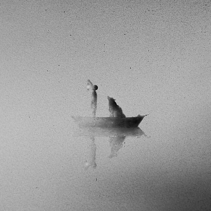 Artist Creates Black-And-White Paintings Reflecting The Bond Between Humans, Nature, And Animals (30 Pics) Artist Creates Black-And-White Paintings Reflecting The Bond Between Humans, Nature, And Animals (30 Pics)