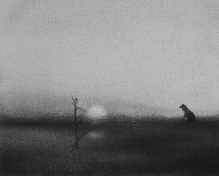 Artist Creates Black-And-White Paintings Reflecting The Bond Between Humans, Nature, And Animals (30 Pics) Artist Creates Black-And-White Paintings Reflecting The Bond Between Humans, Nature, And Animals (30 Pics)