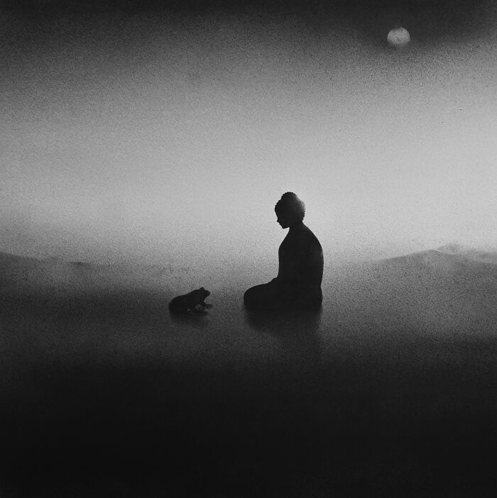 Artist Creates Black-And-White Paintings Reflecting The Bond Between Humans, Nature, And Animals (30 Pics) Artist Creates Black-And-White Paintings Reflecting The Bond Between Humans, Nature, And Animals (30 Pics)