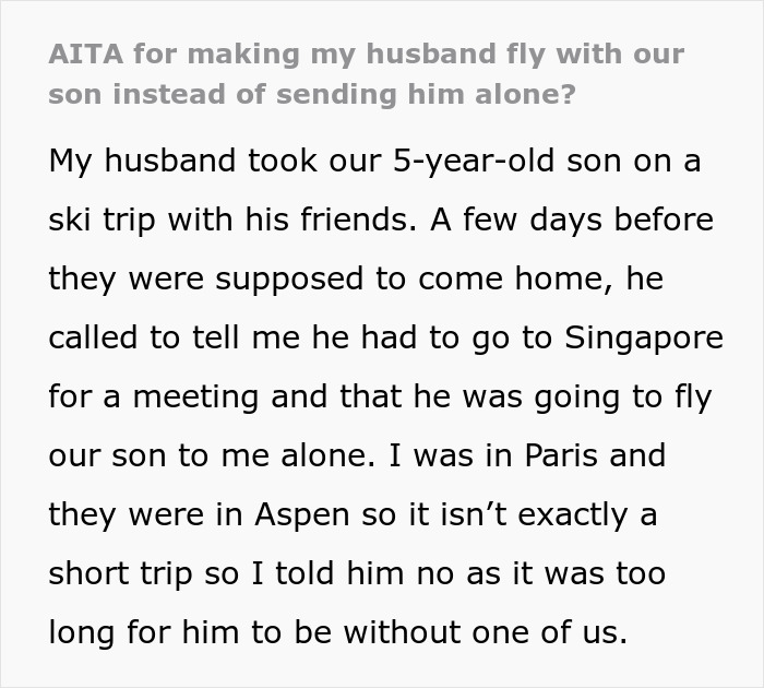 Dad Thinks 13+ Hour Flight Is Okay For 5YO To Manage Alone, Shocked Wife Insists He Accompany Kid Dad Thinks 13+ Hour Flight Is Okay For 5YO To Manage Alone, Shocked Wife Insists He Accompany Kid