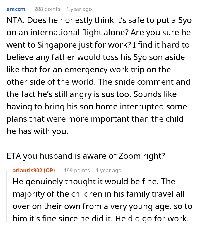 Dad Thinks 13+ Hour Flight Is Okay For 5YO To Manage Alone, Shocked Wife Insists He Accompany Kid Dad Thinks 13+ Hour Flight Is Okay For 5YO To Manage Alone, Shocked Wife Insists He Accompany Kid