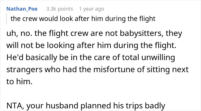 Dad Thinks 13+ Hour Flight Is Okay For 5YO To Manage Alone, Shocked Wife Insists He Accompany Kid Dad Thinks 13+ Hour Flight Is Okay For 5YO To Manage Alone, Shocked Wife Insists He Accompany Kid