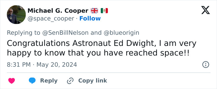 90 Y.O. Ed Dwight Became The Oldest Person And 21st African-American Man To Go To Space 90 Y.O. Ed Dwight Became The Oldest Person And 21st African-American Man To Go To Space