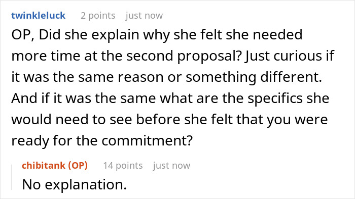 39YO Woman Keeps Saying No To BF’s Marriage Proposals, He Decides There Won’t Be A Third Time 39YO Woman Keeps Saying No To BF’s Marriage Proposals, He Decides There Won’t Be A Third Time