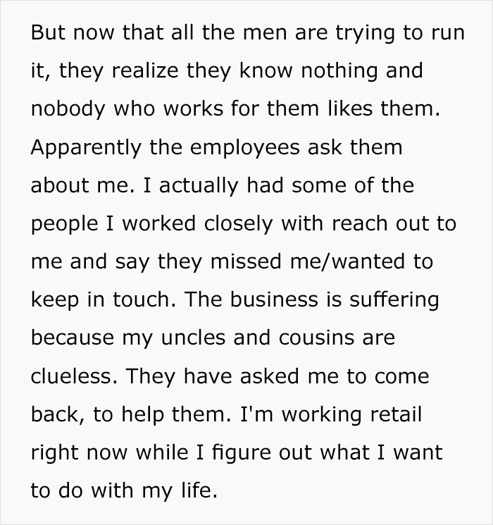 Men Laugh After Granddaughter Is Forced Out Of Business, Beg Her To Return As Everything Fails Men Laugh After Granddaughter Is Forced Out Of Business, Beg Her To Return As Everything Fails