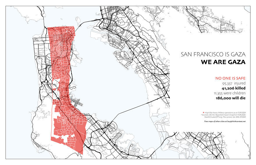 I’ve Overlaid Gaza’s Map Onto 27 Cities To Show The Scale Of Danger And Devastation
