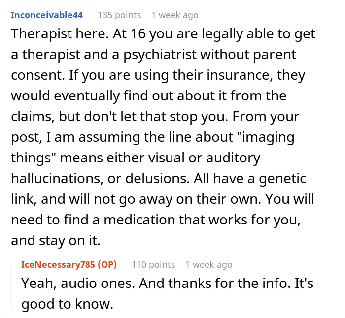 “I Know I’m Mentally Ill”: 16YO’s Mental Illness Ignored By Dad And Stepmom, She Lashes Out “I Know I’m Mentally Ill”: 16YO’s Mental Illness Ignored By Dad And Stepmom, She Lashes Out