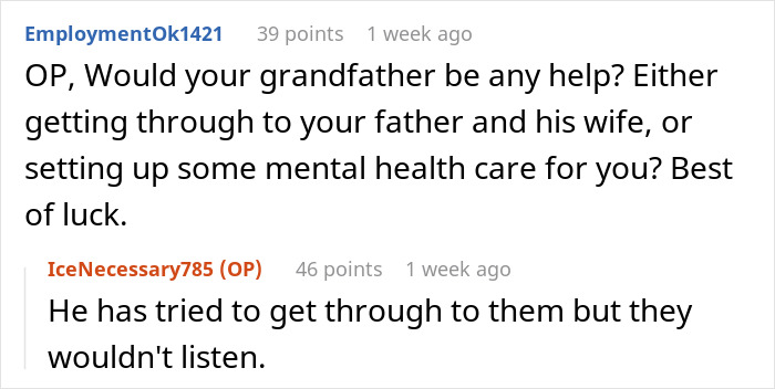 “I Know I’m Mentally Ill”: 16YO’s Mental Illness Ignored By Dad And Stepmom, She Lashes Out “I Know I’m Mentally Ill”: 16YO’s Mental Illness Ignored By Dad And Stepmom, She Lashes Out