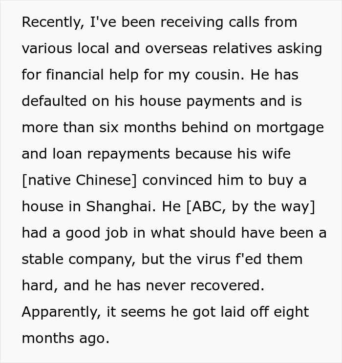 Man Regrets Telling Family About Savings, Now They Want His Money Man Regrets Telling Family About Savings, Now They Want His Money