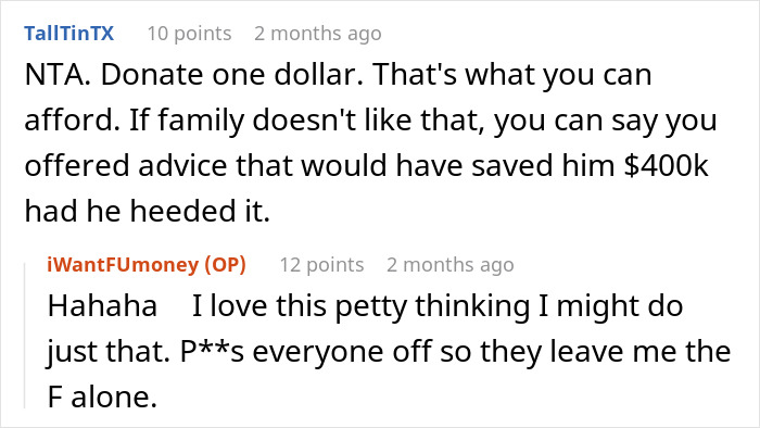 Man Regrets Telling Family About Savings, Now They Want His Money Man Regrets Telling Family About Savings, Now They Want His Money