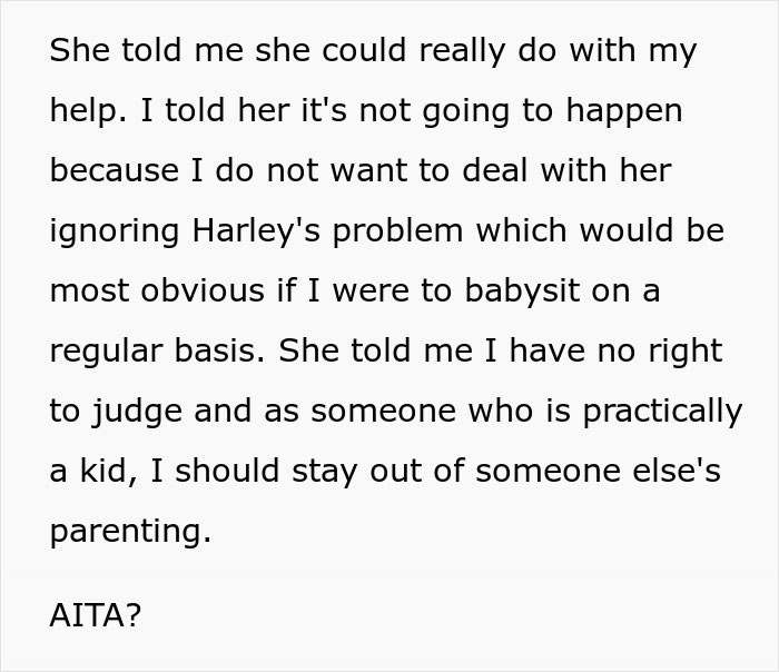 Woman Refuses To Babysit Nephews Until Their Mom Addresses The Serious Problem They Have Woman Refuses To Babysit Nephews Until Their Mom Addresses The Serious Problem They Have