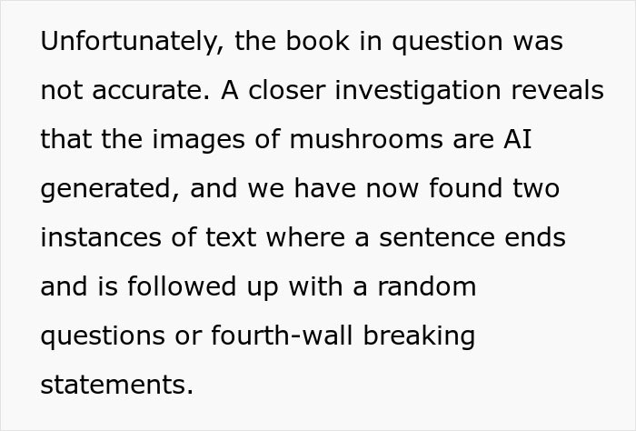 “My Entire Family Was In Hospital”: Family Finds Out Mushroom Book Was AI-Generated “My Entire Family Was In Hospital”: Family Finds Out Mushroom Book Was AI-Generated