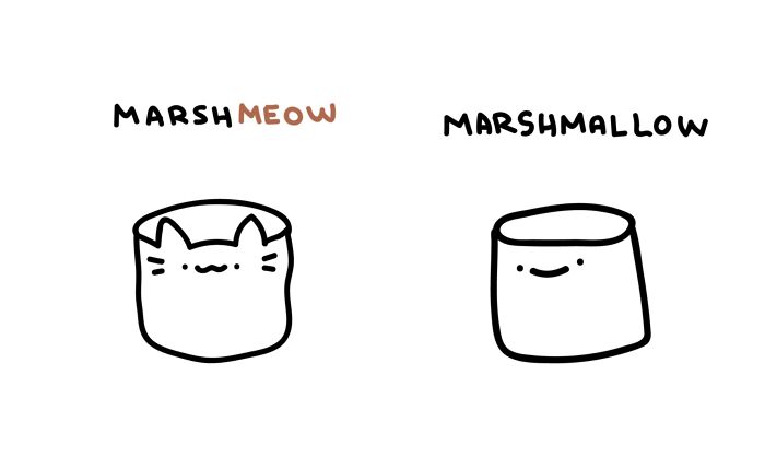 22 Illustrations Highlighting The Funny Differences Between Words That I Created