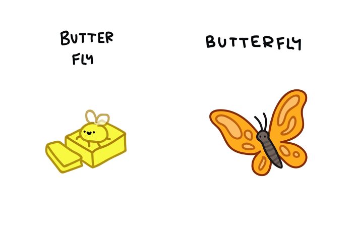 22 Illustrations Highlighting The Funny Differences Between Words That I Created