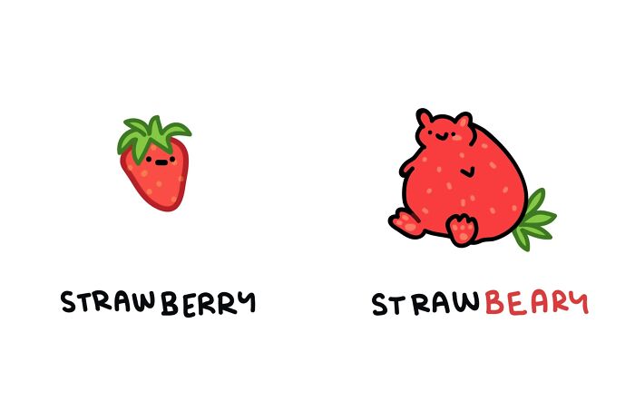 22 Illustrations Highlighting The Funny Differences Between Words That I Created