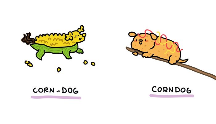22 Illustrations Highlighting The Funny Differences Between Words That I Created