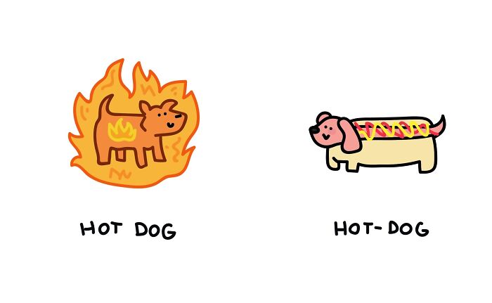 22 Illustrations Highlighting The Funny Differences Between Words That I Created