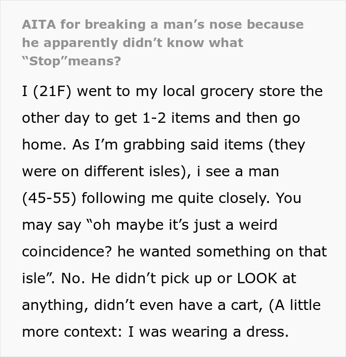Guy Scares Woman By Following Her Around Store, She Breaks His Nose When He Gets Too Close Guy Scares Woman By Following Her Around Store, She Breaks His Nose When He Gets Too Close