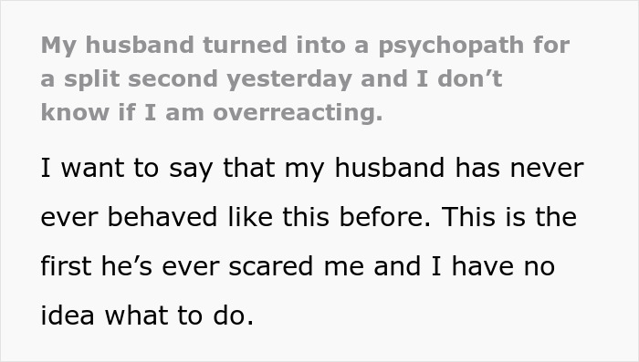 &#8220;His Face Was Terrifying&#8221;: Wife Terrified After Husband Turns &#8220;Psychotic&#8221;