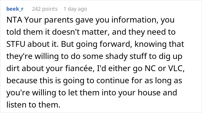 Woman Cuts Contact With Parents After They Dig Up Her Fiancé’s Juvenile File To Break Them Up Woman Cuts Contact With Parents After They Dig Up Her Fiancé’s Juvenile File To Break Them Up