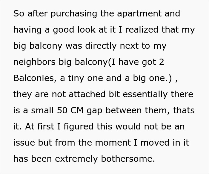 Woman’s Effort To Create Privacy On Balcony Sparks Outrage From Very Social Neighbors Woman’s Effort To Create Privacy On Balcony Sparks Outrage From Very Social Neighbors