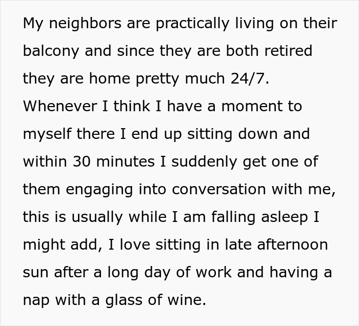 Woman’s Effort To Create Privacy On Balcony Sparks Outrage From Very Social Neighbors Woman’s Effort To Create Privacy On Balcony Sparks Outrage From Very Social Neighbors