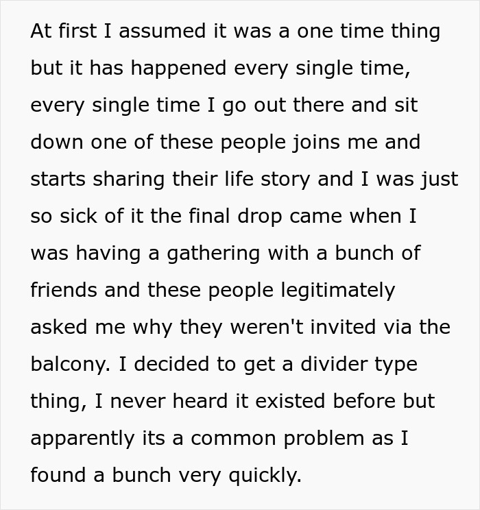Woman’s Effort To Create Privacy On Balcony Sparks Outrage From Very Social Neighbors Woman’s Effort To Create Privacy On Balcony Sparks Outrage From Very Social Neighbors