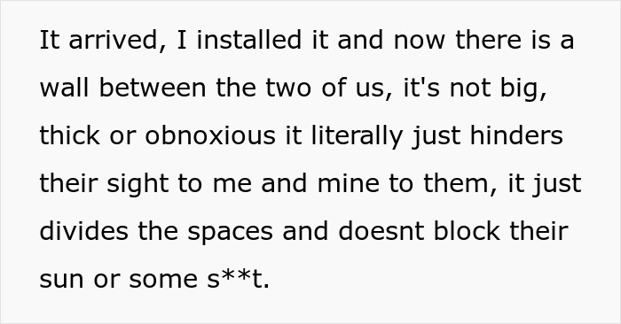 Woman’s Effort To Create Privacy On Balcony Sparks Outrage From Very Social Neighbors Woman’s Effort To Create Privacy On Balcony Sparks Outrage From Very Social Neighbors