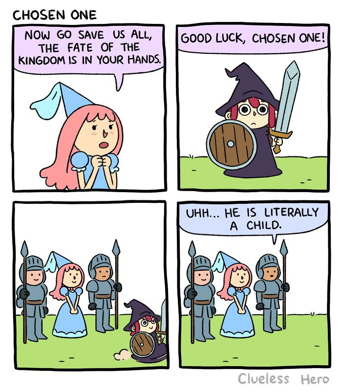 Gamer Humor: 31 Comics About A “Clueless Hero” Created By These Two Artists (New Pics)