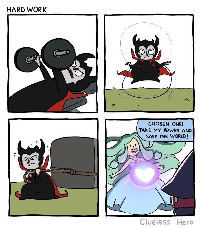 Gamer Humor: 31 Comics About A “Clueless Hero” Created By These Two Artists (New Pics)