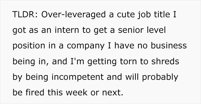 Overconfident Guy Lies His Way Into A High-Paying VP Role, Realizes He’s Screwed Overconfident Guy Lies His Way Into A High-Paying VP Role, Realizes He’s Screwed