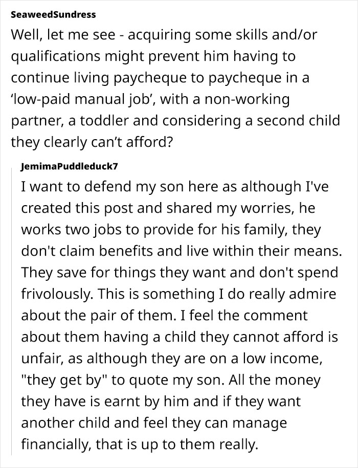 Mom Struggles To Accept Son’s Lifestyle, Thinks He’s An Underachiever Who Lives Paycheck To Paycheck Mom Struggles To Accept Son’s Lifestyle, Thinks He’s An Underachiever Who Lives Paycheck To Paycheck