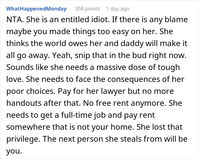 Daughter Faces Consequences Of Her Crime, Blames Dad For Not Helping Her Avoid Punishment Daughter Faces Consequences Of Her Crime, Blames Dad For Not Helping Her Avoid Punishment