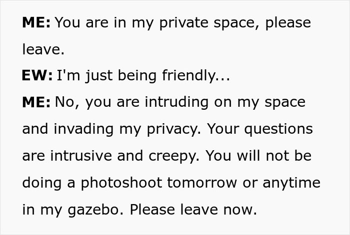 “Get Off My Deck”: Entitled Couple Demands Woman Share Her Gazebo, Gets Evicted Instead “Get Off My Deck”: Entitled Couple Demands Woman Share Her Gazebo, Gets Evicted Instead