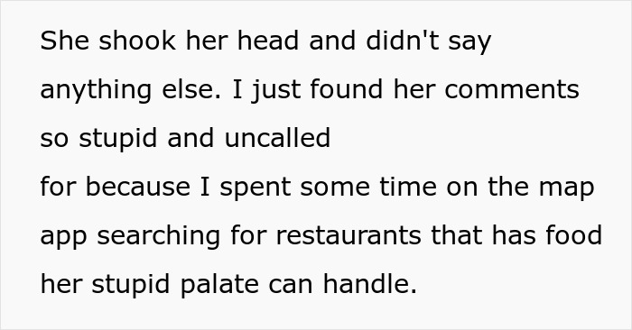 Family Vacation Turns Sour As Cousin Rejects Korean Food, Insults Dishes, And Sulks Through Meals Family Vacation Turns Sour As Cousin Rejects Korean Food, Insults Dishes, And Sulks Through Meals