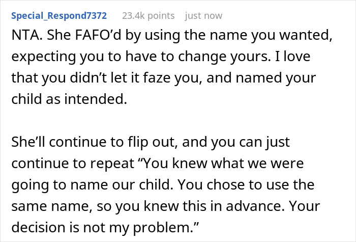 SIL Steals Woman’s Favorite Baby Name, Is Livid When She Still Gives Her Baby The Same Name SIL Steals Woman’s Favorite Baby Name, Is Livid When She Still Gives Her Baby The Same Name
