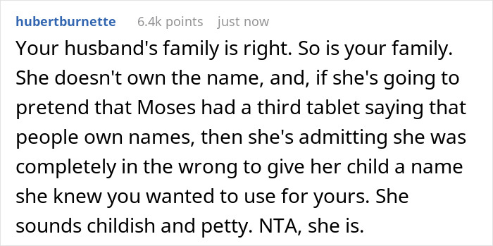 SIL Steals Woman’s Favorite Baby Name, Is Livid When She Still Gives Her Baby The Same Name SIL Steals Woman’s Favorite Baby Name, Is Livid When She Still Gives Her Baby The Same Name