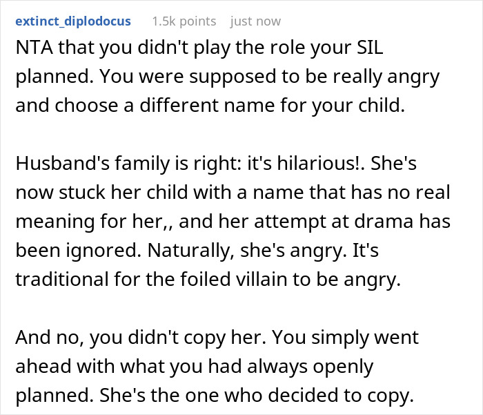 SIL Steals Woman’s Favorite Baby Name, Is Livid When She Still Gives Her Baby The Same Name SIL Steals Woman’s Favorite Baby Name, Is Livid When She Still Gives Her Baby The Same Name
