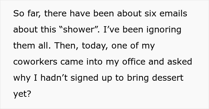 “I Feel Like I Am Right”: Woman Asks If She’s A Jerk To Boycott “Grandma Shower” At Work “I Feel Like I Am Right”: Woman Asks If She’s A Jerk To Boycott “Grandma Shower” At Work