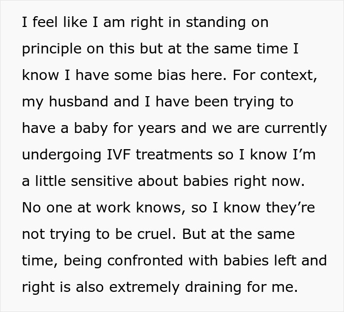 “I Feel Like I Am Right”: Woman Asks If She’s A Jerk To Boycott “Grandma Shower” At Work “I Feel Like I Am Right”: Woman Asks If She’s A Jerk To Boycott “Grandma Shower” At Work