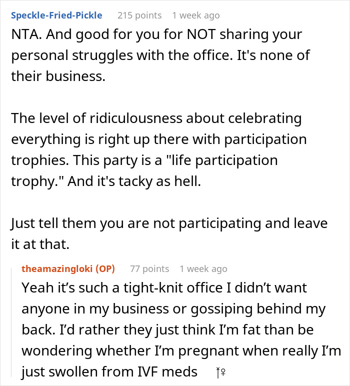 “I Feel Like I Am Right”: Woman Asks If She’s A Jerk To Boycott “Grandma Shower” At Work “I Feel Like I Am Right”: Woman Asks If She’s A Jerk To Boycott “Grandma Shower” At Work