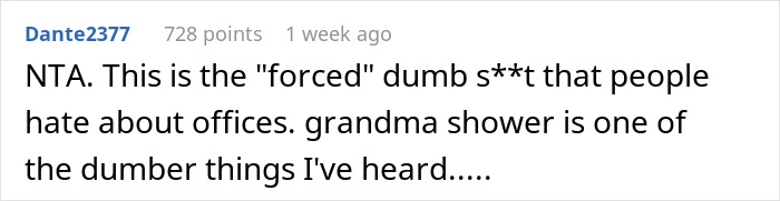 “I Feel Like I Am Right”: Woman Asks If She’s A Jerk To Boycott “Grandma Shower” At Work “I Feel Like I Am Right”: Woman Asks If She’s A Jerk To Boycott “Grandma Shower” At Work