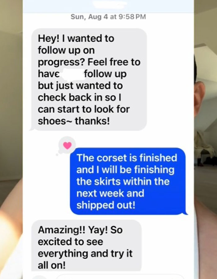 Bride’s Scam Claim Against Dress Designer Sparks Fierce Debate After Business Exposes Their Texts Bride’s Scam Claim Against Dress Designer Sparks Fierce Debate After Business Exposes Their Texts